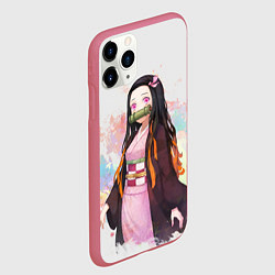 Чехол iPhone 11 Pro матовый KIMETSU NO YAIBA, цвет: 3D-малиновый — фото 2