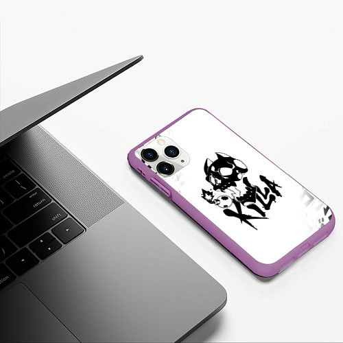 Чехол iPhone 11 Pro матовый KILLER QUEEN / 3D-Фиолетовый – фото 3