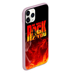 Чехол iPhone 11 Pro матовый Queen - We Will Rock You, цвет: 3D-розовый — фото 2