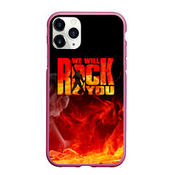 Чехол iPhone 11 Pro матовый Queen - We Will Rock You, цвет: 3D-малиновый