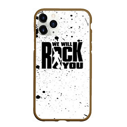 Чехол iPhone 11 Pro матовый Queen - We Will Rock You, цвет: 3D-коричневый