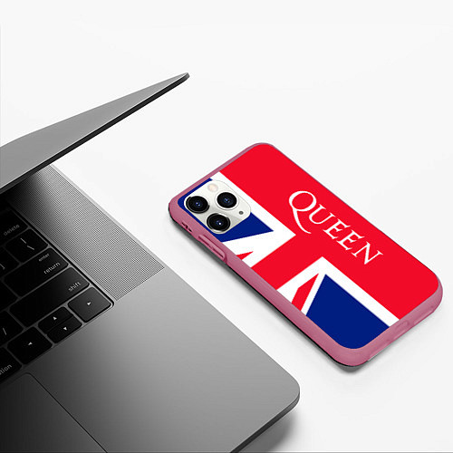 Чехол iPhone 11 Pro матовый Queen / 3D-Малиновый – фото 3