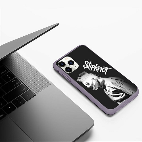 Чехол iPhone 11 Pro матовый SLIPKNOT / 3D-Серый – фото 3