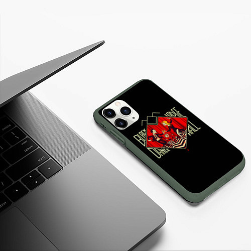 Чехол iPhone 11 Pro матовый Twin Peaks / 3D-Темно-зеленый – фото 3