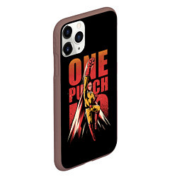 Чехол iPhone 11 Pro матовый ONE-PUNCH MAN, цвет: 3D-коричневый — фото 2