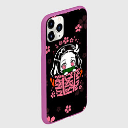 Чехол iPhone 11 Pro матовый KIMETSU NO YAIBA, цвет: 3D-фиолетовый — фото 2