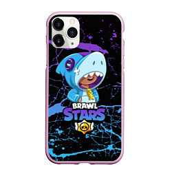 Чехол iPhone 11 Pro матовый Brawl Stars Leon Shark, цвет: 3D-розовый