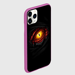 Чехол iPhone 11 Pro матовый Дракон, цвет: 3D-фиолетовый — фото 2