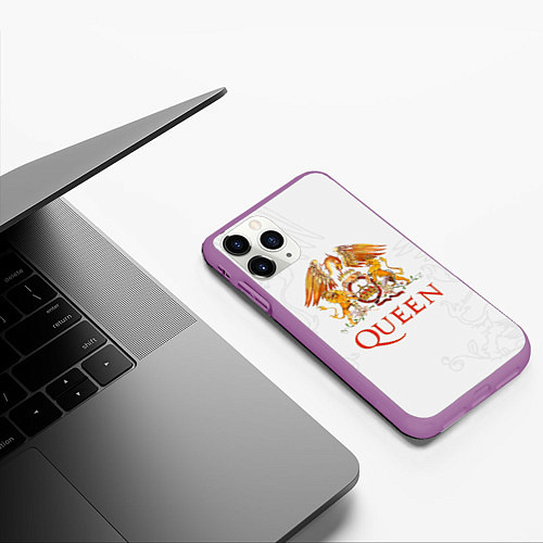 Чехол iPhone 11 Pro матовый Queen / 3D-Фиолетовый – фото 3