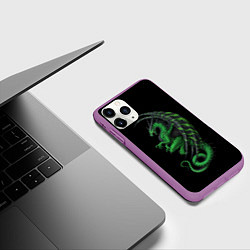Чехол iPhone 11 Pro матовый Green Dragon, цвет: 3D-фиолетовый — фото 2