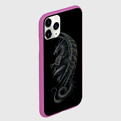 Чехол iPhone 11 Pro матовый Black Dragon, цвет: 3D-фиолетовый — фото 2