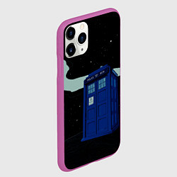 Чехол iPhone 11 Pro матовый ТАРДИС, цвет: 3D-фиолетовый — фото 2
