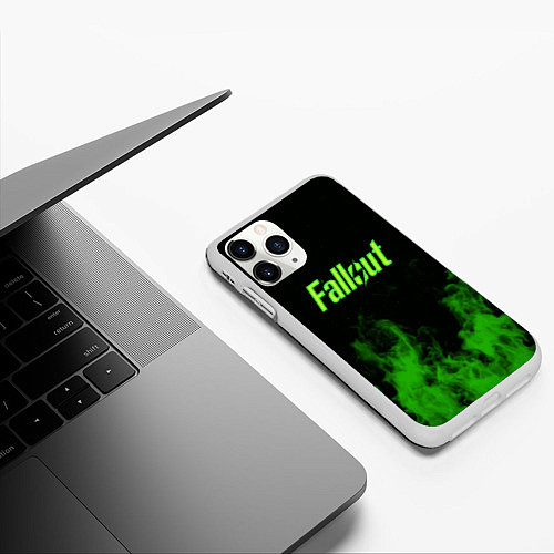 Чехол iPhone 11 Pro матовый FALLOUT / 3D-Белый – фото 3