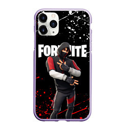 Чехол iPhone 11 Pro матовый FORTNITE IKONIK, цвет: 3D-светло-сиреневый