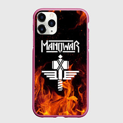 Чехол iPhone 11 Pro матовый Manowar, цвет: 3D-малиновый