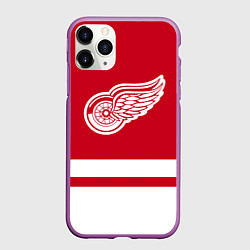 Чехол iPhone 11 Pro матовый Детройт Ред Уингз, цвет: 3D-фиолетовый