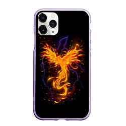 Чехол iPhone 11 Pro матовый Phoenix, цвет: 3D-светло-сиреневый