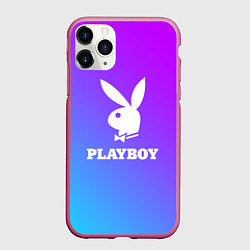 Чехол iPhone 11 Pro матовый PLAYBOY, цвет: 3D-малиновый