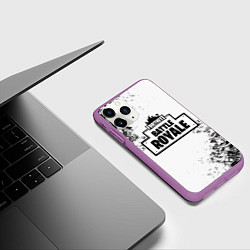 Чехол iPhone 11 Pro матовый Fortnite & Marshmello, цвет: 3D-фиолетовый — фото 2
