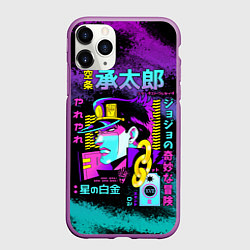 Чехол iPhone 11 Pro матовый Приключения ДжоДжо, цвет: 3D-фиолетовый
