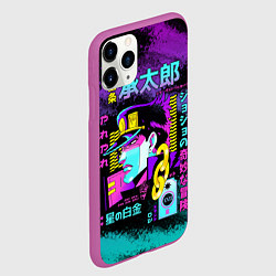 Чехол iPhone 11 Pro матовый Приключения ДжоДжо, цвет: 3D-фиолетовый — фото 2