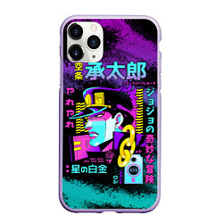 Чехол iPhone 11 Pro матовый Приключения ДжоДжо, цвет: 3D-светло-сиреневый