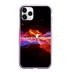 Чехол iPhone 11 Pro матовый CSGO, цвет: 3D-сиреневый