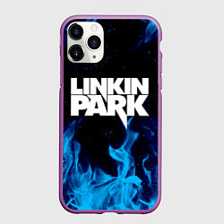 Чехол iPhone 11 Pro матовый LINKIN PARK, цвет: 3D-фиолетовый