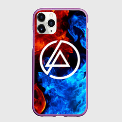 Чехол iPhone 11 Pro матовый LINKIN PARK, цвет: 3D-фиолетовый