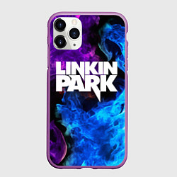 Чехол iPhone 11 Pro матовый LINKIN PARK, цвет: 3D-фиолетовый