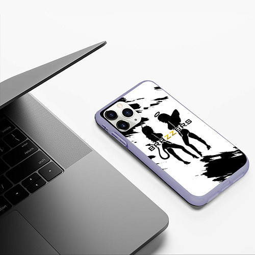 Чехол iPhone 11 Pro матовый Brazzers / 3D-Светло-сиреневый – фото 3