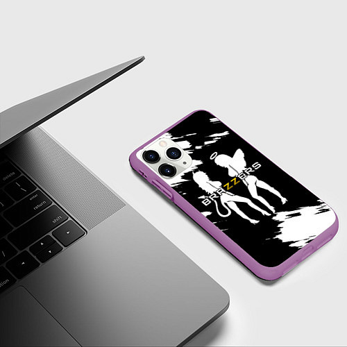 Чехол iPhone 11 Pro матовый Brazzers / 3D-Фиолетовый – фото 3