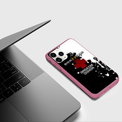 Чехол iPhone 11 Pro матовый Brazzers orgasm donor, цвет: 3D-малиновый — фото 2