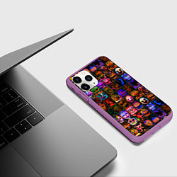 Чехол iPhone 11 Pro матовый Five Nights At Freddy's, цвет: 3D-фиолетовый — фото 2