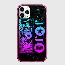 Чехол iPhone 11 Pro матовый JoJo Bizarre Adventure, цвет: 3D-малиновый