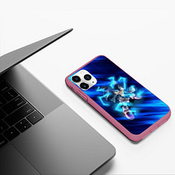 Чехол iPhone 11 Pro матовый СОНИК, цвет: 3D-малиновый — фото 2
