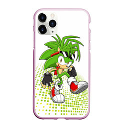 Чехол iPhone 11 Pro матовый Sonic, цвет: 3D-розовый