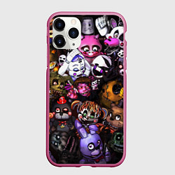 Чехол iPhone 11 Pro матовый Five Nights At Freddy's, цвет: 3D-малиновый