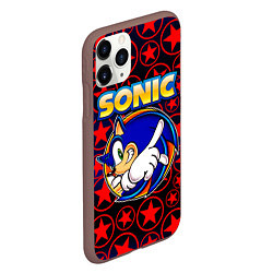Чехол iPhone 11 Pro матовый Sonic, цвет: 3D-коричневый — фото 2