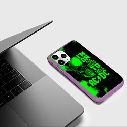 Чехол iPhone 11 Pro матовый I'm on the highway to hell ACDC, цвет: 3D-фиолетовый — фото 2