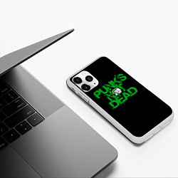 Чехол iPhone 11 Pro матовый Punks Not Dead, цвет: 3D-белый — фото 2