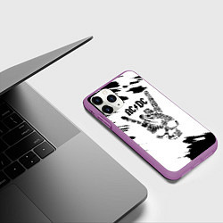 Чехол iPhone 11 Pro матовый ACDC, цвет: 3D-фиолетовый — фото 2