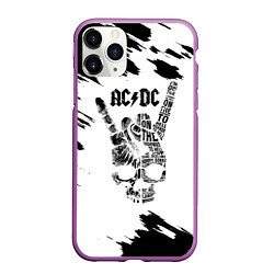 Чехол iPhone 11 Pro матовый ACDC, цвет: 3D-фиолетовый