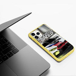 Чехол iPhone 11 Pro матовый Need for Speed, цвет: 3D-желтый — фото 2