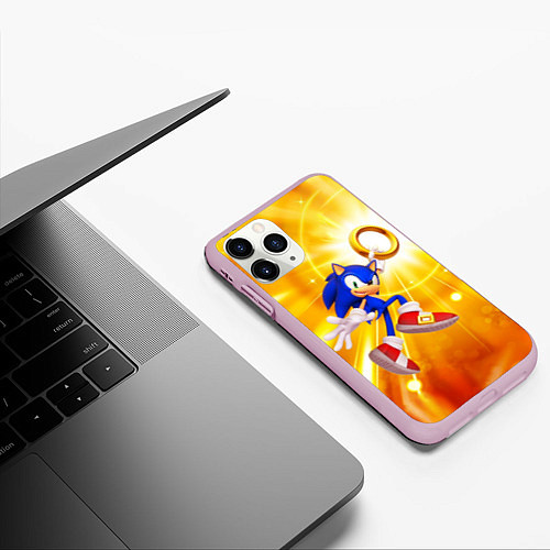 Чехол iPhone 11 Pro матовый Sonic / 3D-Розовый – фото 3
