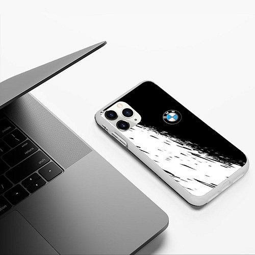 Чехол iPhone 11 Pro матовый BMW / 3D-Белый – фото 3