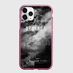 Чехол iPhone 11 Pro матовый STALKER, цвет: 3D-малиновый