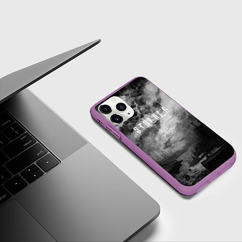 Чехол iPhone 11 Pro матовый STALKER / 3D-Фиолетовый – фото 3