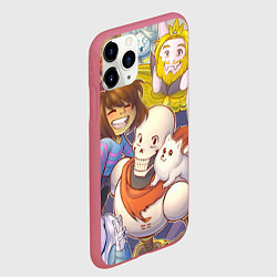 Чехол iPhone 11 Pro матовый UNDERTALE, цвет: 3D-малиновый — фото 2
