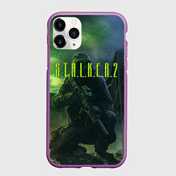Чехол iPhone 11 Pro матовый STALKER 2, цвет: 3D-фиолетовый